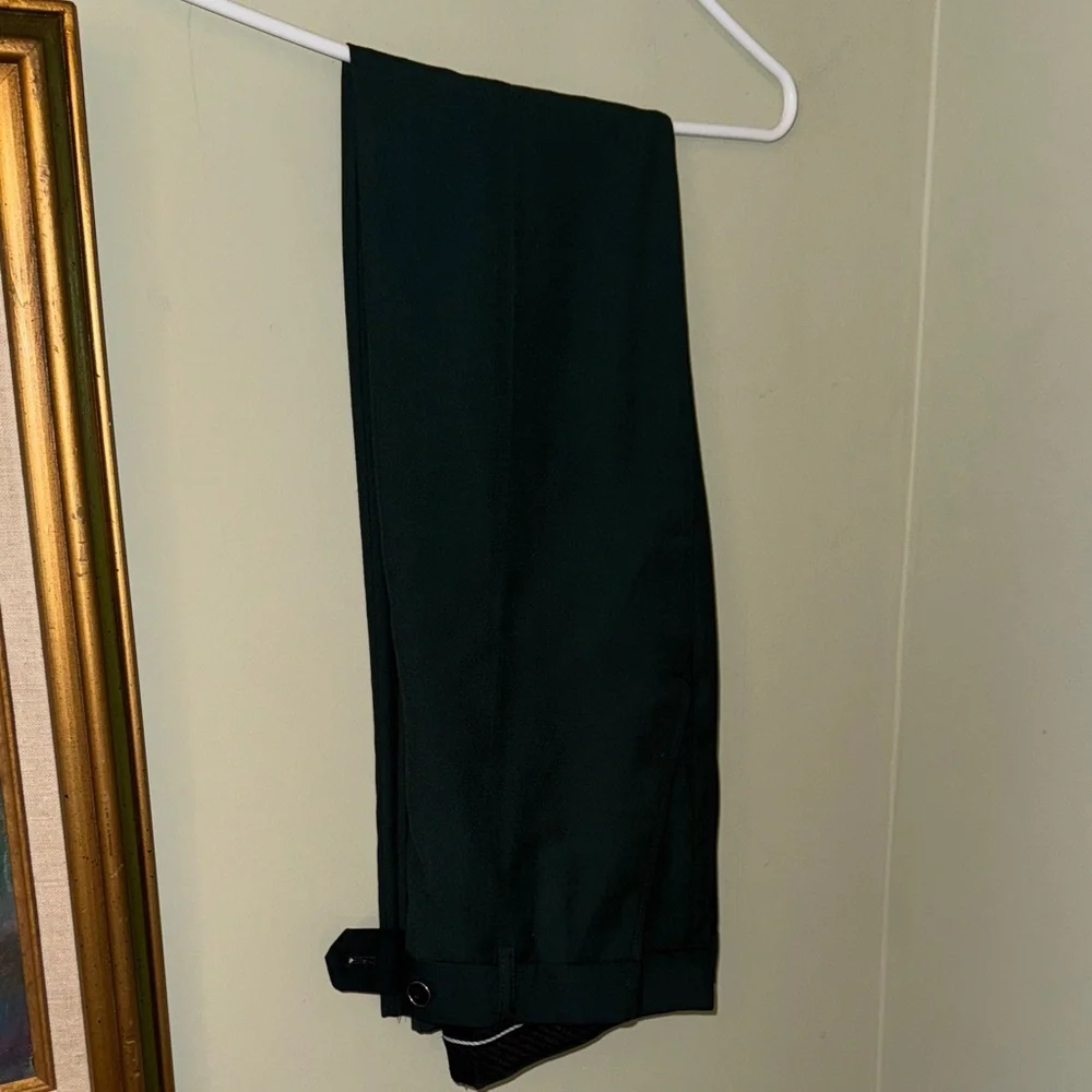 Deep Green 3 PC Men's Tux Tuxedo Suit Black Lapel MSU Michigan State Small S - Picture 6 of 9